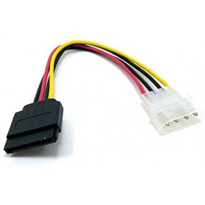 6 Inches 4 Pin Molex to SATA Power Cable Adapter