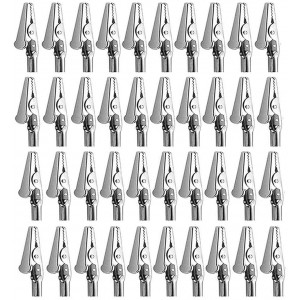 Alligator Clip Spring Clamps 51mm/2inch test line Silver Tone Nickel Plated Cable Lead Clip 40Pcs