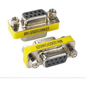 2Pack DB9 Serial RS232 Female to Female Slimline Data Transfer Coupler Adapter,Gender Changer