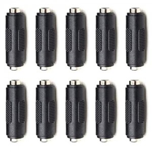 12V 5.5mm x 2.1mm DC Power Connector Adapter 12/24V Female to Female Power Jack Socket (10 Pcs)