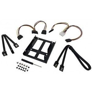 Ebeestock 2.5” SSD/Hard Drive Installation Kit with SATA Data and Power Cables (L02-35252-KIT)