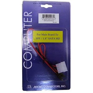 Slimline SATA to SATA and Molex Power Connector 12inch