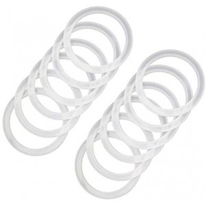 12-Pack Silicone Sealing Rings Reusable Leak Proof Wide Mouth Gaskets for Mason Jar Lids