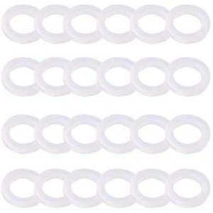 24-Pack Leak Preventing Silicone Gaskets Shower Hose Washers for Standard 1/2 Inch Garden Hose Fittings (3/4inch x 3/8” / OD x ID)