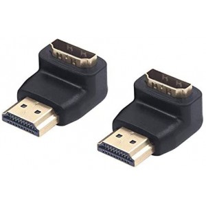 HDMI 90 Degree Adapter 2 Pack, Right Angle HDMI Male to Female l Adapter 3D&4K Supported