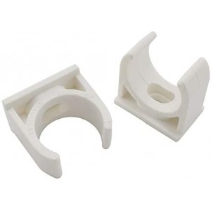 12-Pack U-Shaped PVC Water Pipe Clamps Fit for 20mm (0.812inch) OD, Compatible with 1/2inch ID PVC Pipe