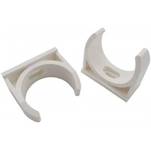 12-Pack U-Shaped PVC Water Pipe Clamps Fit for 40mm OD, Compatible with 1-1/4inch ID PVC Pipe