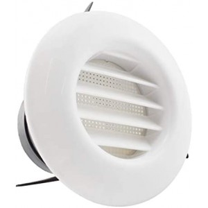 3 Inch Round Air Vent ABS Louver Grille Cover with Built-in Screen Mesh Detachable Soffit Air Exhaust Vent for Bathroom Kitchen Bedroom Office