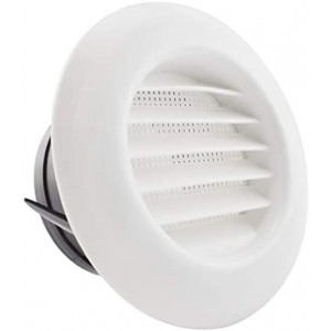 4 Inch Round Air Vent ABS Louver Grille Cover with Built-in Screen Mesh Detachable Soffit Air Exhaust Vent for Bathroom Kitchen Bedroom Office