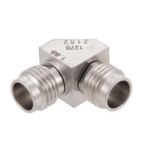 1.85mm Female to 1.85mm Female Right Angle Adapter