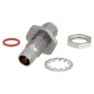 Bulkhead Mount Slide-On BMA Plug to SMA Female Adapter