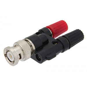 50 Ohm BNC Male to Double Banana Binding Post Jack Adapter