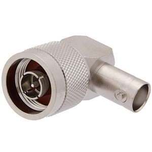 N Male to BNC Female Right Angle Adapter