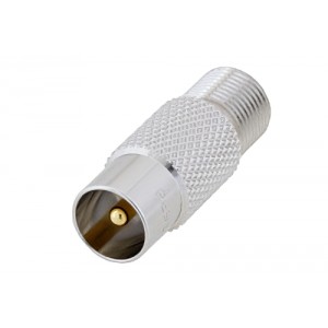 75 Ohm F Female to 75 Ohm PAL Plug Adapter