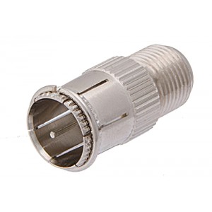 Push-On 75 Ohm F Male to 75 Ohm F Female Adapter