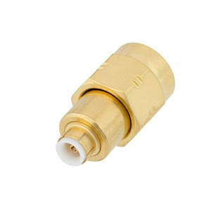 SMA Male to MMBX Plug Snap-On Adapter, With Male Center Contact