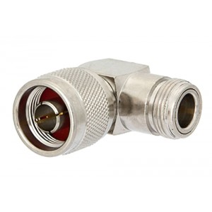 75 Ohm N Male to 75 Ohm N Female Right Angle Adapter