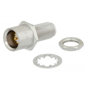 Bulkhead Mount Push-On SMA Male to SMA Female Adapter