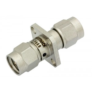 SMA Male to SMA Male 4 Hole Flange Mount Adapter