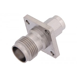 SMA Male to TNC Female 4 Hole Flange Mount Adapter