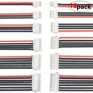 18 PCS 1S 2S 3S 4S 5S 6S Battery Balance Charge Cable Lead Wire for JST XH Connector Adapter, 5.7inch