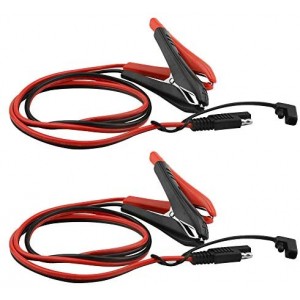 2 PCS Alligator Clip to SAE Connector SAE Quick Disconnect Adapter Connector Solar Power Charging Extension Cable 3.2FT 12V 14AWG