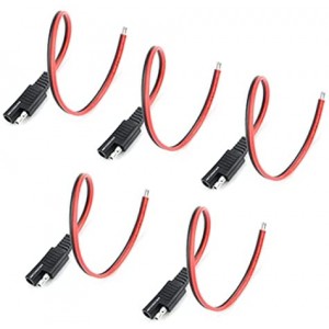 5 PCS SAE Power Automotive Extension Cable SAE Quick Connector Disconnect Plug SAE 2 Pin Automotive Extension Cable18AWG 300mm