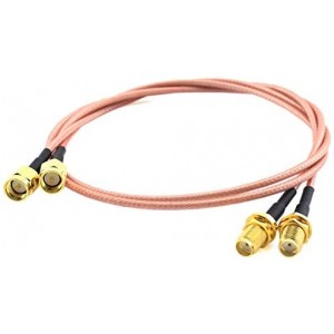 2pcs SMA Male to SMA Female RF Coaxial Cable Antenna Extender Cable Adapter ET-RG316 Coax Jumper Connector(20 inches)