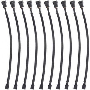 10 PCS 10inch 4 Pin Fan Extension Power Cable Computer PC Fan Power Extension Cable for PWM Fan Computer ATX Case