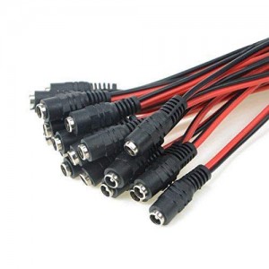 20 PCS DC Power Pigtail Cable Female Connector 2.1x5.5mm for CCTV Security Camera and Lighting Power