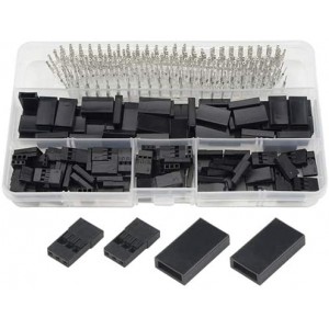 450 PCS Universal Servo Cable Wire Connector and Male Female Crimp Pin Kit for JR Hitec