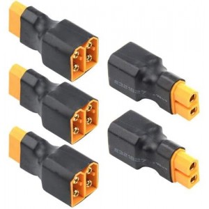 5 PCS No Wire Adapter XT60 XT 60 Plug Parallel Connector 1-Female to 2-Male Adapter Splitter for RC Lipo Battery