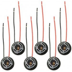 6 PCS 1156 Turn Signal Light Bulb Socket Wire Harness Connector 1156 Socket Adapter Pigtail Cable (1156 Socket)