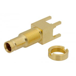 1.0/2.3 Jack Bulkhead Mount Connector Solder Attachment Thru Hole PCB 220 inch Diameter