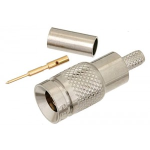 1.0/2.3 Plug Connector Crimp/Solder Attachment for ET-RG174, ET-RG316, ET-RG188, ET-LMR-100, ET-B100, ET-C100 100 inch