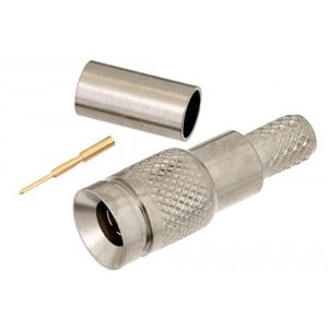 1.0/2.3 Plug Connector Crimp/Solder Attachment for ET-RG58, ET-RG303, ET-RG141, ET-C195, ET-P195, ET38380, 0.195 inch