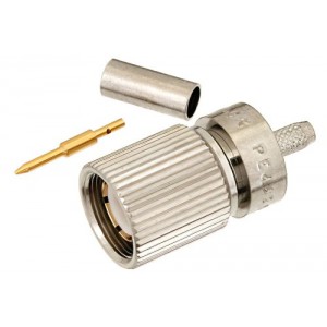 75 Ohm 1.6/5.6 Plug Connector Crimp/Solder Attachment For ET-RG179, ET-RG187