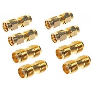 8-Pack 4Pairs SMA Male(Female) to Male(Female) Jack RF Coaxial Adapter Connector,4X SMA Male to SMA Male Plug,4X SMA Female to SMA Female Plug