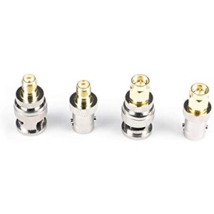 Gold SMA Female and Male Adapters - 4 Pack Couplers 1 Each Connector Male to Female Coaxial (RF) Connector Compatible with RF SDI HD-SDI CCTGV Camera