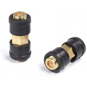 Gold Waterproof Extension Coupler 10 Pack Cable Extension Adapter for 2 Coaxial Video Cables (Jack to Jack) 3GHz Rated