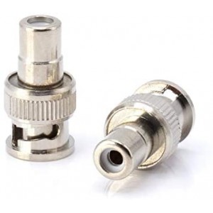 RCA and BNC Coaxial Adapter - BNC Male to RCA Female Connector Adapter Coupler and Converter - SDI HD SDI CCTV - 10 Pack