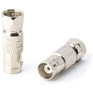 RF (F81) and BNC Coaxial Adapter BNC Female to Male F81 (F-Pin) Connector Adapter Coupler and Converter  25 Pack