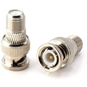 RF (F81) and BNC Coaxial Adapter BNC Male to Female F81 (F-Pin) Connector Adapter Coupler and Converter  10 Pack