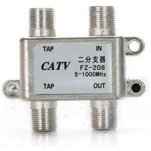 2 Way Coaxial Antenna Splitter for ET-RG6 ET-RG59 Coax Cable Satellite HDTV