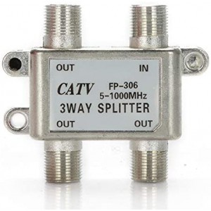 3 Way Coax Cable Splitter Bi-Directional MoCA 5-2300MHz