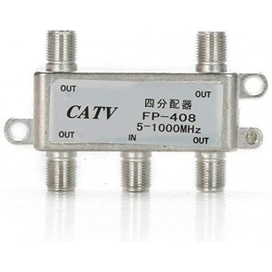 4 Way Coaxial Antenna Splitter for ET-RG6 ET-RG59 Coax Cable Satellite HDTV