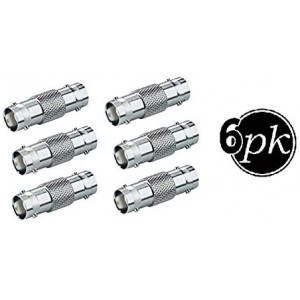 Ebeestocks BNC Connector - Coupler (6 Pack) BNC Female to Female, Adapter for CCTV