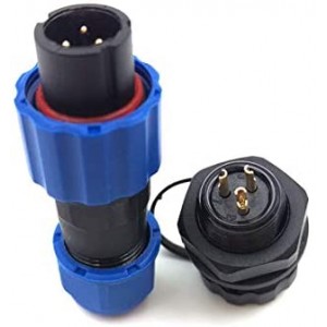 3Pin Panel Mount 13mm Waterproof Aviation Connector,Electrical Cable Wire Connector Plug Male and Socket Female