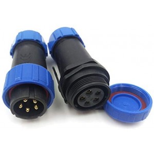 SP21 2Pin~12Pin IP67 Waterproof Wire Connector,Panel Mount Connector Plug and Socket,Aviation Cable Connector (5Pin)