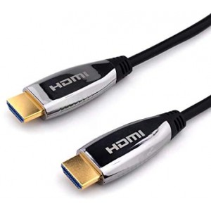 10 Feet 4K Fiber Optic HDMI Cable Ultra High Speed Fiber Optic 18Gbps 4K @ 60Hz 4:4:4 HDR HDCP ARC 3D and More - Hybrid HDMI with Gold Connectors